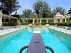 view from the diving board at Rippon Lea in Victoria, Australia