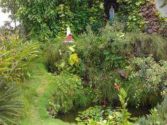 Marian grotto with lily pond at San Thome Basilica, Chennai