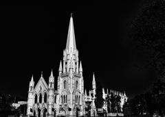 San Thome Basilica in monochrome