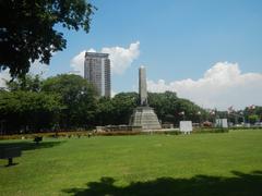 Overview of landmarks and historical markers in Rizal Park, Manila