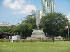 Rizal's execution site, Jose Rizal National Monument, Independence Flagpole, historical markers at Rizal Park