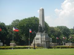 La Madre Filipina statue and historical markers in Rizal Park, Manila, Philippines