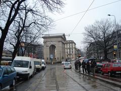 Porta Ticinese neoclassical city gate in Milan