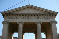 Porta Ticinese fronton in Milan