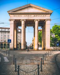 Porta Ticinese monument on a sunny day