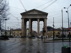 Porta Ticinese neoclassical city gate in Milan, Italy