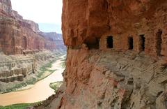 Prehistoric granaries along the Colorado River in Marble Canyon, Grand Canyon National Park