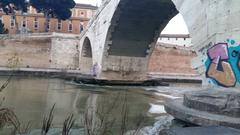 Fiume Tevere river in Rome, 2016