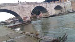 Fiume Tevere river in Rome, 2016