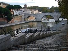 Isola Tiberina view from Garibaldi Bridge in Rome