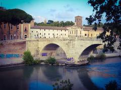 Isola Tiberina with Ponte Cestio