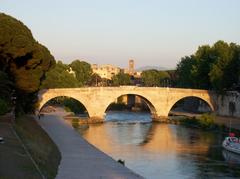 Ponte Cestio in Rome viewed from Ponte Garibaldi