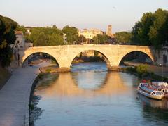 Ponte Cestio in Rome as seen from Ponte Garibaldi