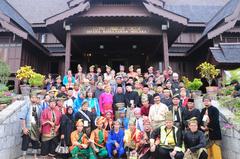 Traditional Malay costume and warrior