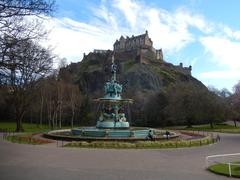 Ross Fountain in Princes Street Gardens during Covid-19 lockdown