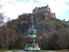 Ross Fountain at Princes Street Gardens during Covid-19 lockdown