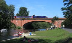 First Great Western train crossing Maidenhead Bridge over the River Thames