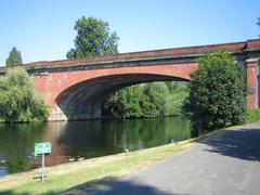 Maidenhead Railway Bridge over the River Thames with its wide and flat arches