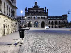 Morning scene of Lucknow Imambara entrance during lockdown