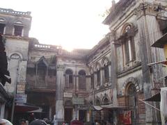 Buildings of Forashgong in Old Dhaka, Bangladesh