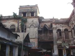 Buildings of Forashgong in Old Dhaka, Bangladesh