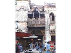 Buildings of Forashgong in Old Dhaka, Bangladesh