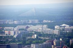 panoramic view of Wrocław from Sky Tower