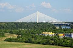 Rędziński Bridge in Wrocław viewed from Maślickie Hill