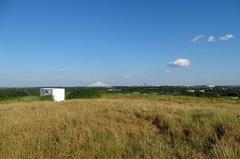 Summit area of Maślickie Hill in Wrocław with Rędziński Bridge in the background