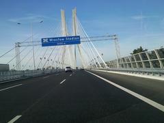 Most Rędziński bridge in Wrocław, Poland