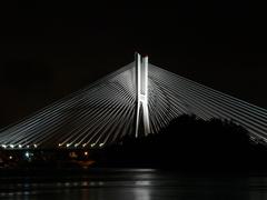 Rędziński Bridge at night