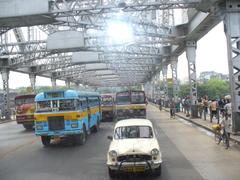 Howrah Bridge over the Hooghly River in Kolkata