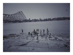 People bathing in Ganga River