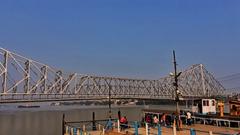 Howrah Bridge over Ganga River in Kolkata