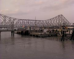 Howrah Bridge view from a steamer on the Hooghly River