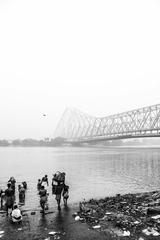 Howrah Bridge suspended over Hooghly River