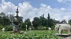 Magical aura created by nature and architecture at Garden of Maidens