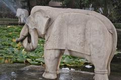 Elephant trunk fountain in Udaipur's Saheliyon-ki-Bari