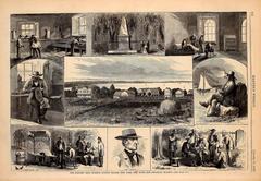 Sailors' Snug Harbor, Staten Island, New York - Home for disabled seamen, illustration from Harper's Weekly, 1867