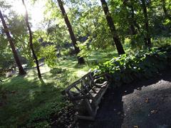 Healing Garden with flowers and a walkway