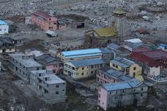 Kedarnath town scenic view