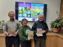 Mike Poulton, Shirley Hancock, and Ian Trueman at The Flora of Sutton Park book event