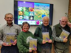 Three authors and a photographer at the launch event for The Flora of Sutton Park National Nature Reserve book