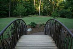 Little bridge across a rivulet at Sarah P. Duke Gardens