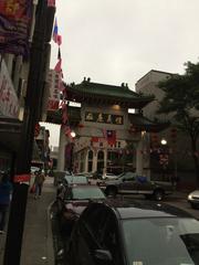 Chinatown Gateway in Boston during early October 2016 with low sun