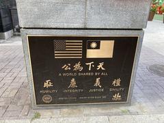 Plaque below the Boston Chinatown gate