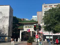 Boston Chinatown on September 2, 2023, viewed from the paifang