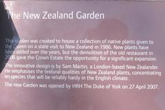 Information board at New Zealand Garden in Savill Garden