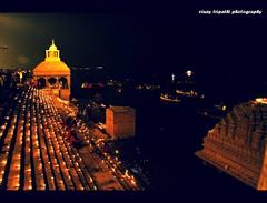 Ghats in Varanasi at night