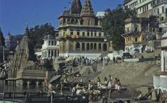 Manikarnika Ghat, Varanasi, India, 1961